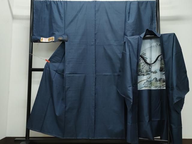 平和屋着物 男性 本場大島紬 アンサンブル 100亀甲 総詰め キングサイズ 証紙付き 正絹 vf