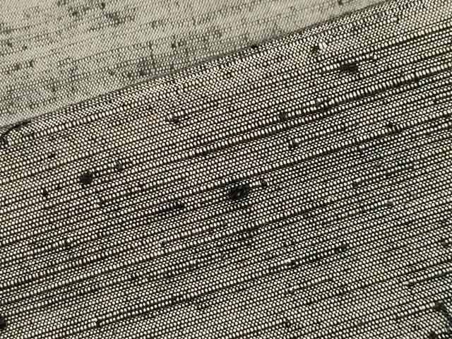 平和屋着物○男性 紬 髭紬羽織セット 霞文 薄墨色 正絹 逸品