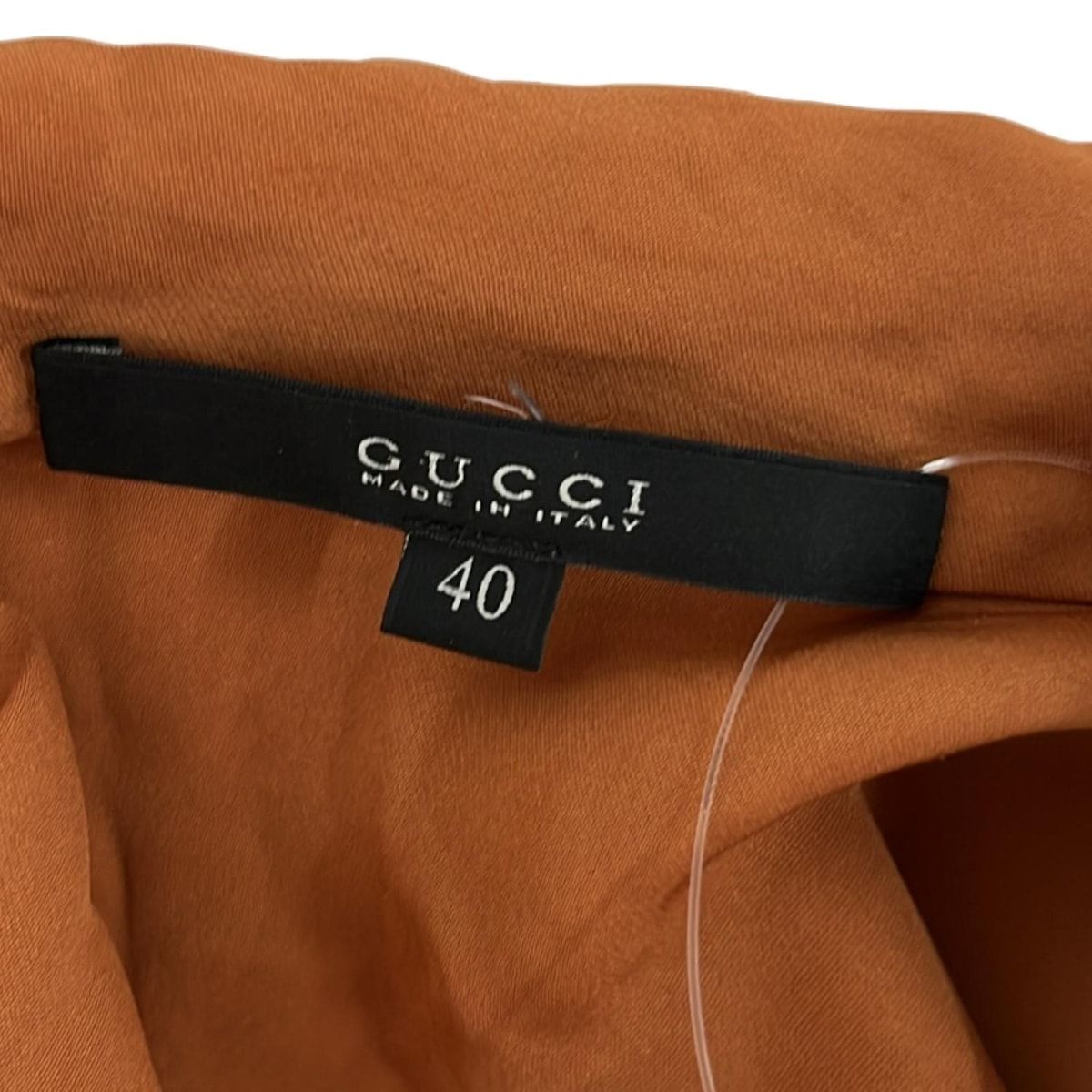  GUCCI グッチ ノースリーブシャツブラウス サイズ40 M レディース - 326664 ZAV 25 ライトブラウン シルク ノースリーブ シャツ ブラウス