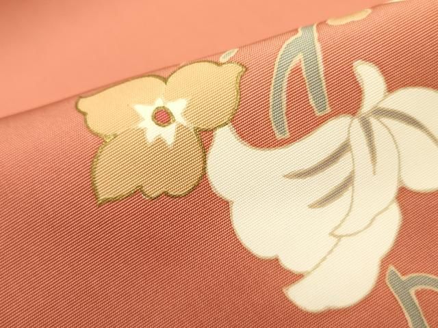  平和屋着物 塩瀬 九寸名古屋帯 枝花 金彩 正絹 op 名古屋帯 帯