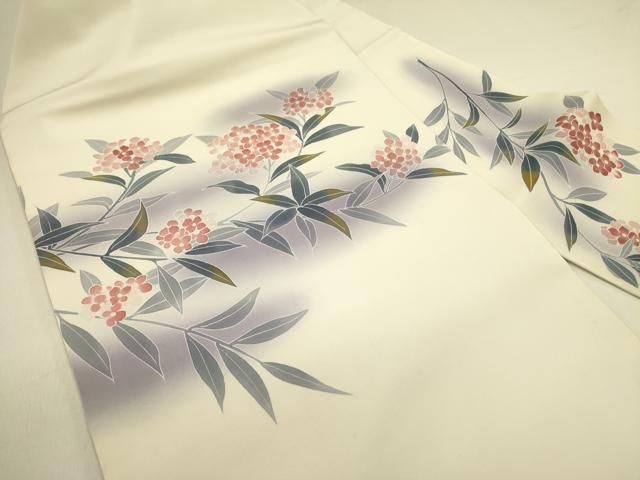 平和屋着物 塩瀬 九寸名古屋帯 紫陽花 正絹 op