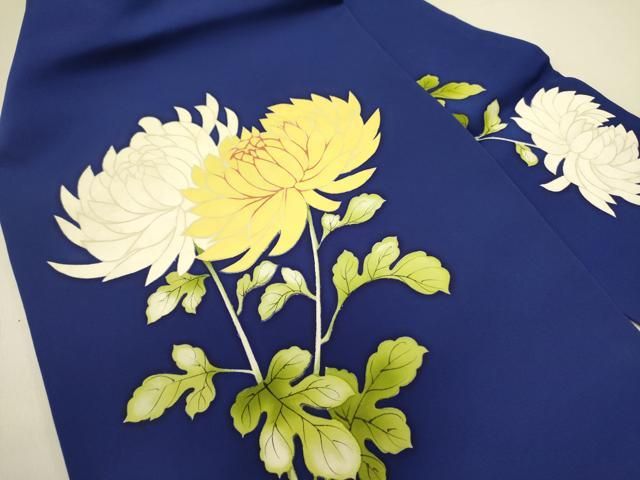 平和屋着物 塩瀬 九寸名古屋帯 菊 正絹 op