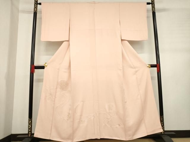 平和屋着物 豪華色留袖 総刺繍 鏡裏花文 一斤染色 金糸 正絹 ck