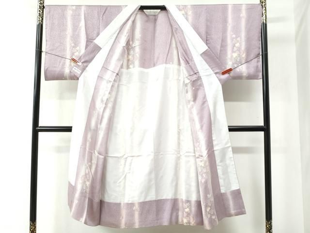  平和屋着物●長襦袢 無双仕立て 南天蔦の葉文 暈し染め やまと誂製 正絹 yc 長襦袢 長襦袢 半襦袢