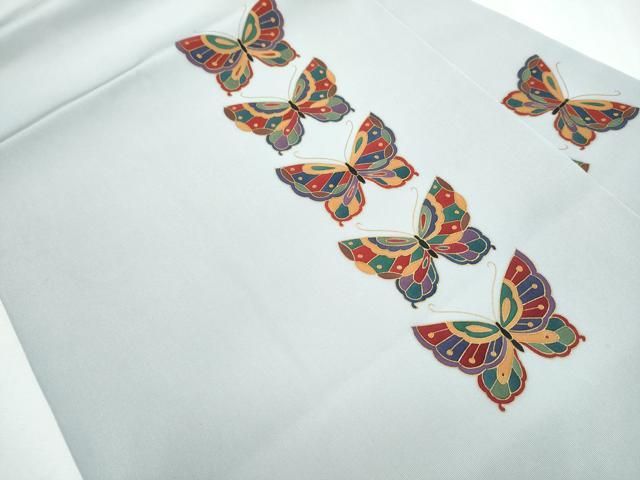 平和屋着物 塩瀬 九寸名古屋帯 舞蝶文 金彩 正絹 hy