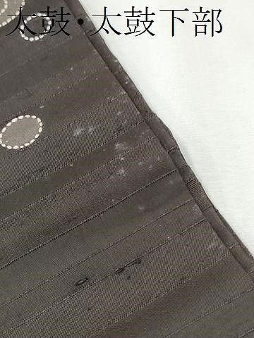  平和屋着物 九寸開き名古屋帯 刺し子 丸文 正絹 hy 名古屋帯 帯