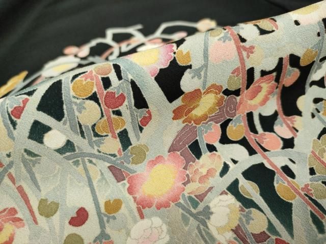 枝花文 暈し染め