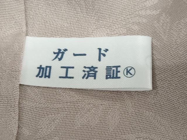 平和屋着物○上質な色無地 花唐草地紋 漆色 反端付き 正絹 逸品 未使用