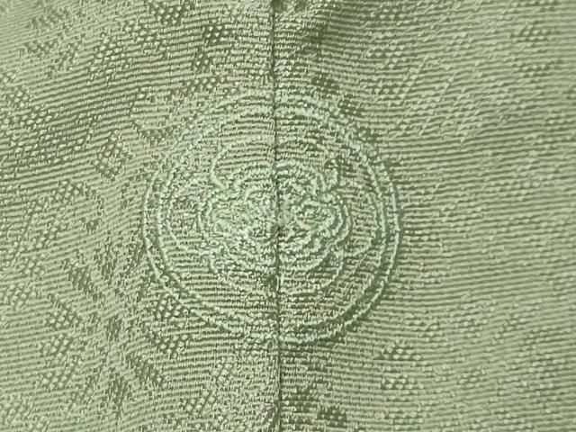 平和屋着物●上質な色無地　花唐草地紋　薄萌葱色　正絹　逸品　CABA1310gh 平和屋着物○上質な色無地 花唐草地紋 薄萌葱色 正絹 逸品 CABA1310gh