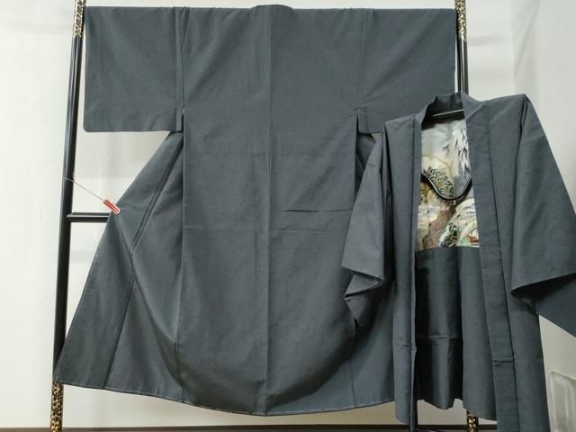 平和屋着物●男性　髭紬　アンサンブル　色無地　羊羹色　正絹　逸品　CAAZ3286yc 平和屋着物男性 髭紬 アンサンブル 色無地 羊羹色 正絹 逸品