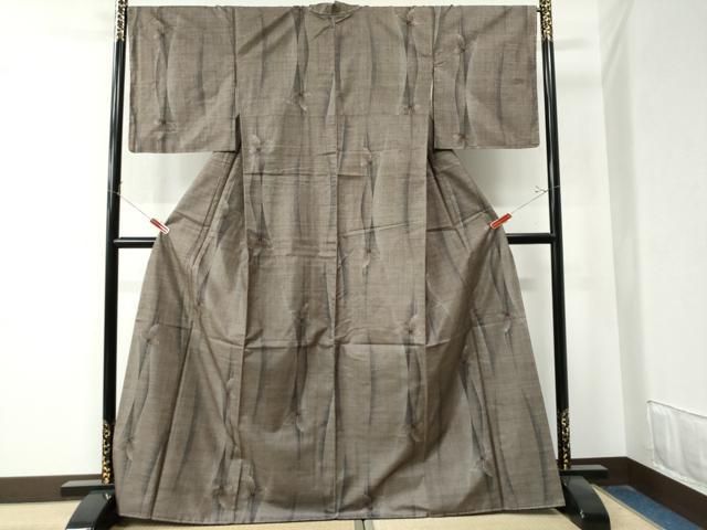 平和屋着物○本場大島紬 草木文 正絹 逸品 CAAS7479yc