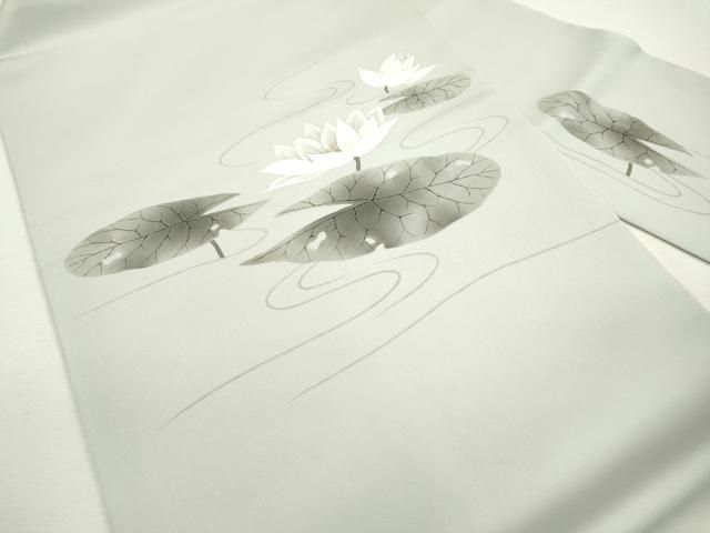 平和屋着物 内山晴祥 手描き 塩瀬 九寸名古屋帯 草花 金彩 正絹 fe