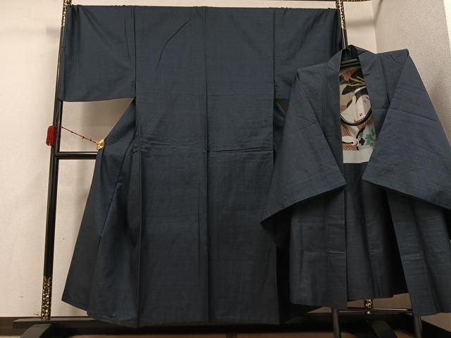 平和屋着物 男性 本場大島紬 アンサンブル 100亀甲 総詰 正絹 ph