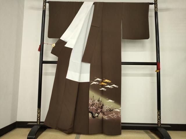 平和屋着物 豪華色留袖 駒刺繍 飛鶴文 暈し染め 金彩 正絹 ck
