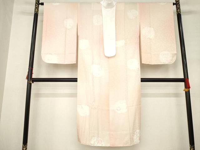 平和屋着物 長襦袢 無双仕立て 花唐草丸文 暈し染め 正絹 ck