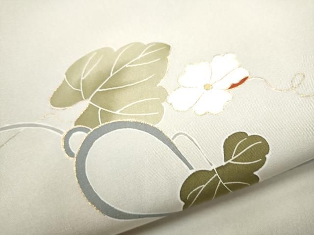 九寸名古屋帯 瓢箪蔦の葉文