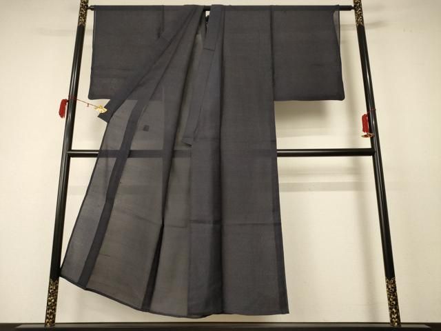 平和屋着物＊夏物 男性 小紋 紗 霞文 AABC9894jd