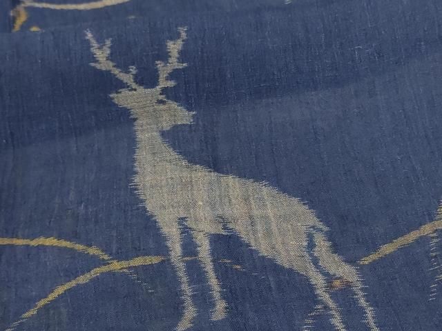 平和屋着物＊夏物 小千谷ちぢみ 鹿 麻 逸品 AABC9896jd 平和屋着物＊夏物