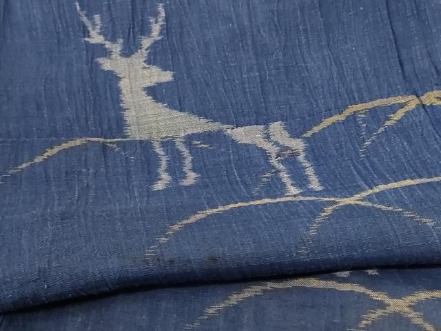 平和屋着物＊夏物　小千谷ちぢみ　鹿　麻　逸品　AABC9896jd 平和屋着物＊夏物 小千谷ちぢみ 鹿 麻 逸品 AABC9896jd