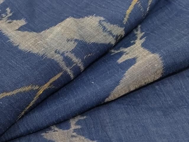 平和屋着物＊夏物 小千谷ちぢみ 鹿 麻 逸品 AABC9896jd