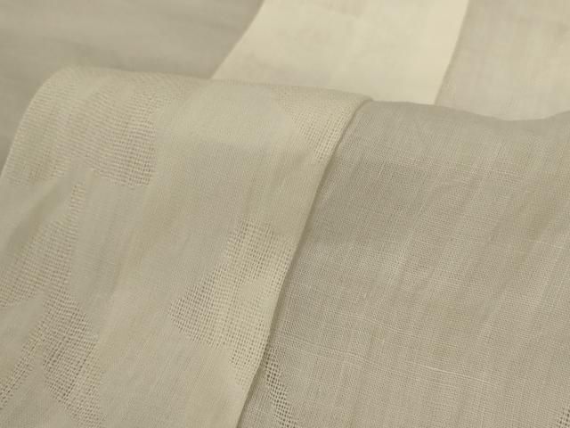 平和屋着物＊夏物 長襦袢 鳥の子色 麻 逸品 AABC9897jd