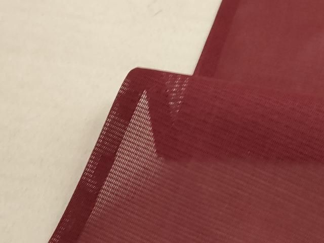 平和屋着物＊夏物 色無地 絽 葡萄茶色 洗える着物 AABC9905jd