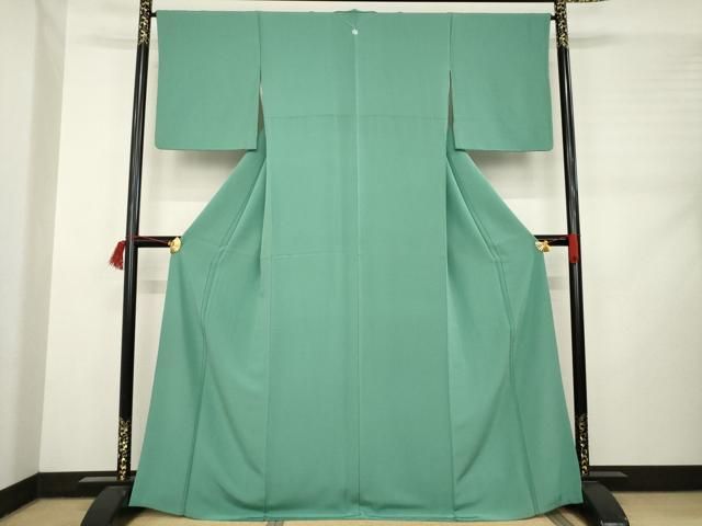 平和屋着物 上質な色無地 青鈍色 正絹 ck