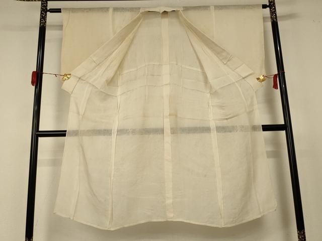 平和屋着物＊夏物　長襦袢　草花紋紗　蜂蜜色　麻　逸品　AABC9915jd 平和屋着物＊夏物 長襦袢 草花紋紗 蜂蜜色 麻 逸品 AABC9915jd 購入