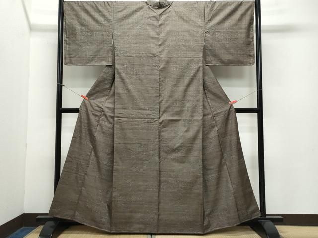 平和屋着物 本場大島紬 9マルキ 遠山草木文 正絹 vf