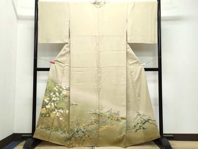 平和屋着物●豪華色留袖 友禅 作家物 天ノ橋立 正絹 vf