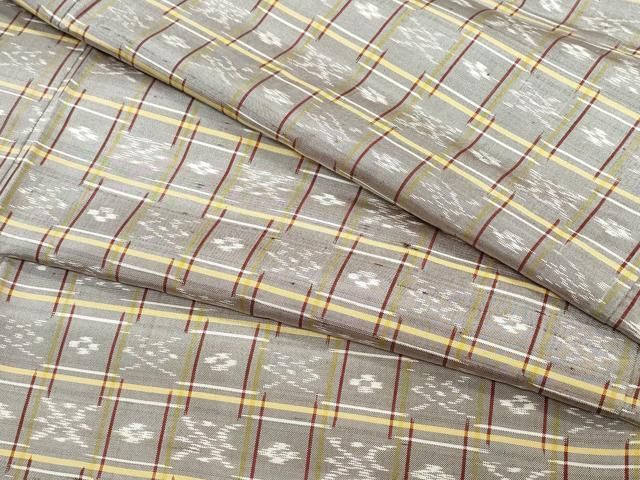 平和屋着物●本場琉球絣 紬 吉祥文 正絹 vf