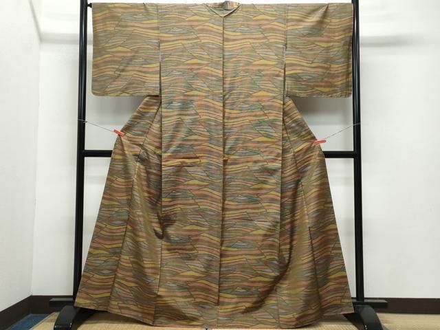 平和屋着物 本場大島紬 7マルキ 吉祥文 正絹 vf