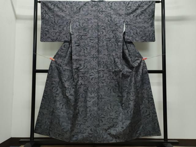 平和屋着物 本場大島紬 7マルキ 枝葉文 正絹 vf