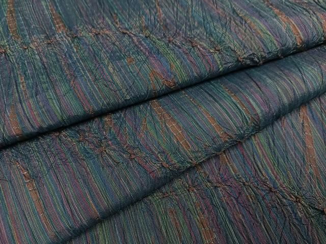 平和屋着物 名門 藤娘きぬたや 紬 竜巻絞り 正絹 ph