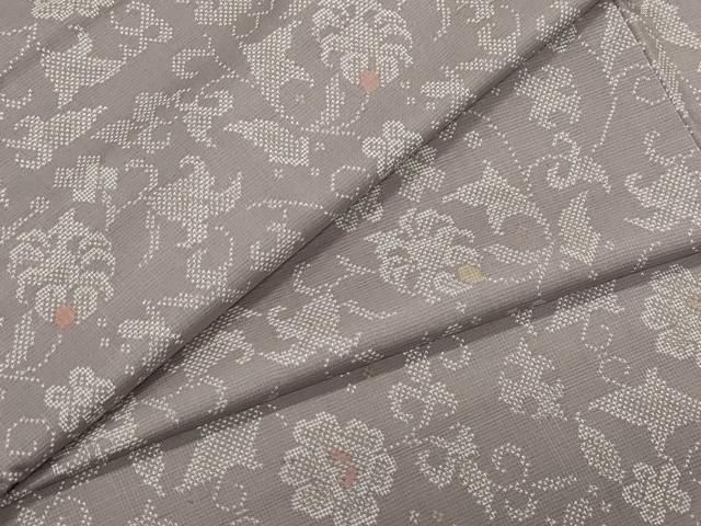 平和屋着物 本場大島紬 9マルキ 更紗花唐草文 正絹 vf