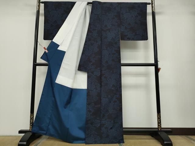 陶器草花文 正絹