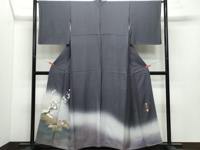 平和屋着物 豪華色留袖 螺鈿 阿吽 鴛鴦枝梅文 暈し染め 正絹 vf