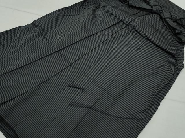 平和屋着物●男性 馬乗り袴 間道 正絹 vf