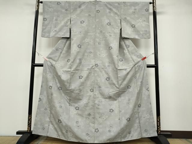 平和屋着物 結城紬 舞花文 正絹 ut