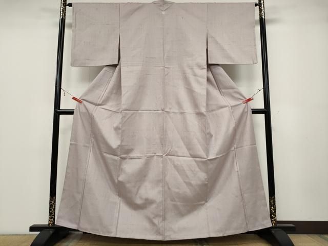 平和屋着物○結城紬 色無地 半色正絹 逸品 CAAU1710yc 平和屋着物○