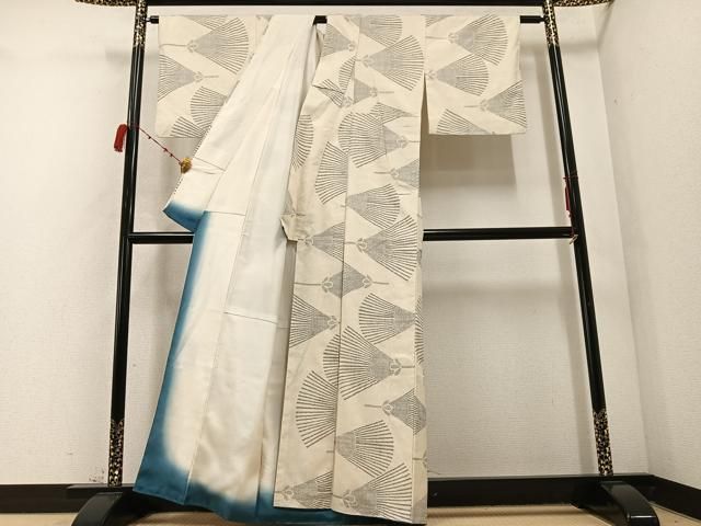 平和屋着物 本場結城紬 重要無形文化財 100亀甲 枝松文 正絹 ph