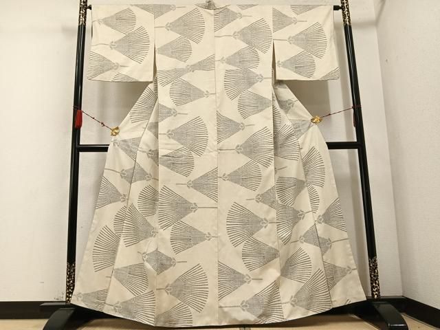 平和屋着物 本場結城紬 重要無形文化財 100亀甲 枝松文 正絹 ph