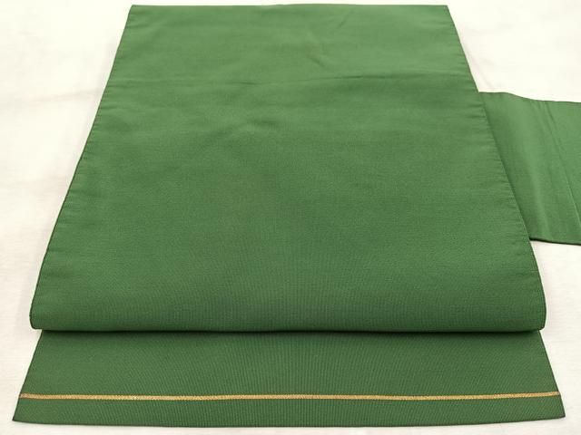 平和屋着物 爪掻き本綴れ 八寸名古屋帯 緑青色 正絹 yc