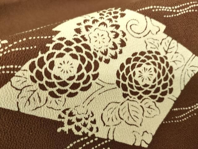  平和屋着物 九寸名古屋帯 作家物 伊勢型染 松皮菱花文 鬼しぼ縮緬 正絹 du 名古屋帯 帯