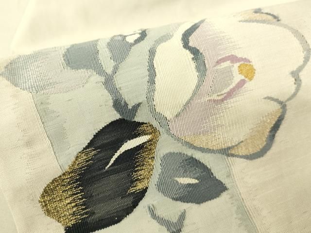 九寸名古屋帯 枝花文