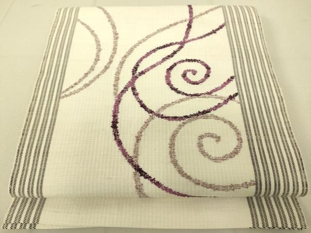 平和屋着物 八寸名古屋帯 唐草間道 やまと謹製 正絹 du