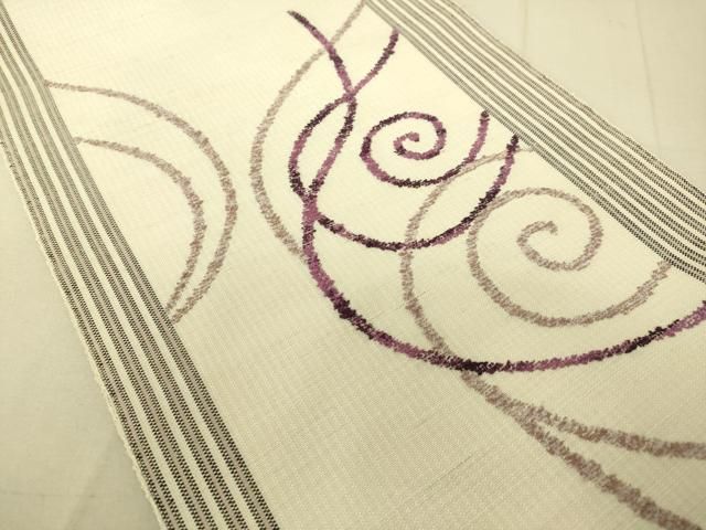 平和屋着物 八寸名古屋帯 唐草間道 やまと謹製 正絹 du