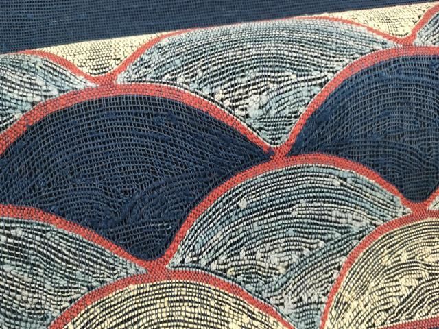 八寸名古屋帯 青海波文