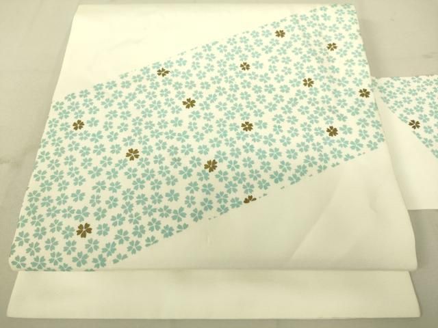 平和屋着物 九寸名古屋帯 舞桜文 金彩 du