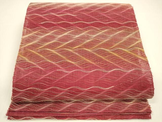 平和屋着物＊夏物 八寸名古屋帯 抽象文様 DAAY8415cm